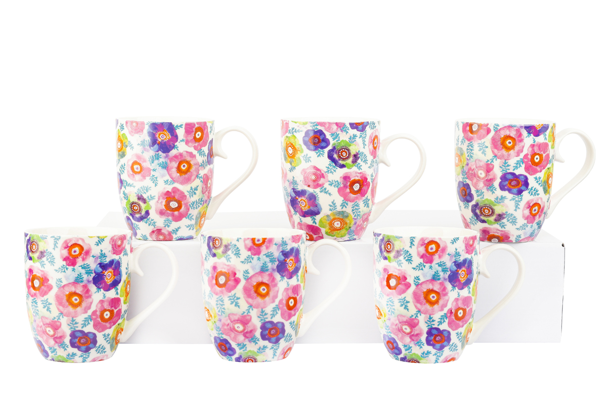6 Piece Mug Sets – Retro